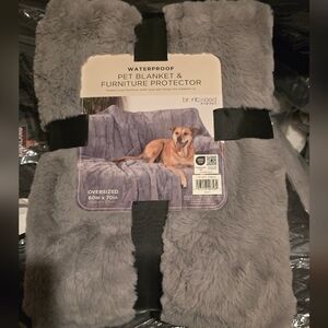 Brentwood Oversized Waterproof Pet Blanket and Furniture Protector, Grey